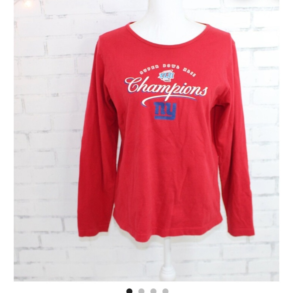 New York Giants NFL For Her Long Sleeve Super Bowl 42 Champions Shirt Women’s XL